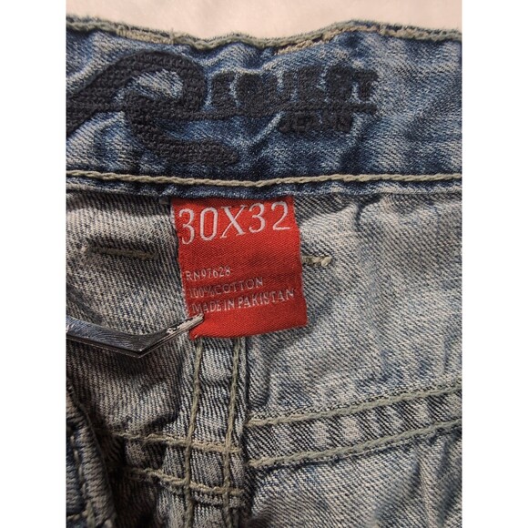 Vintage Y2K Request Blue Jeans Mens 30X32 Bootcut Straight Fit Stitched Pocket - Picture 14 of 16